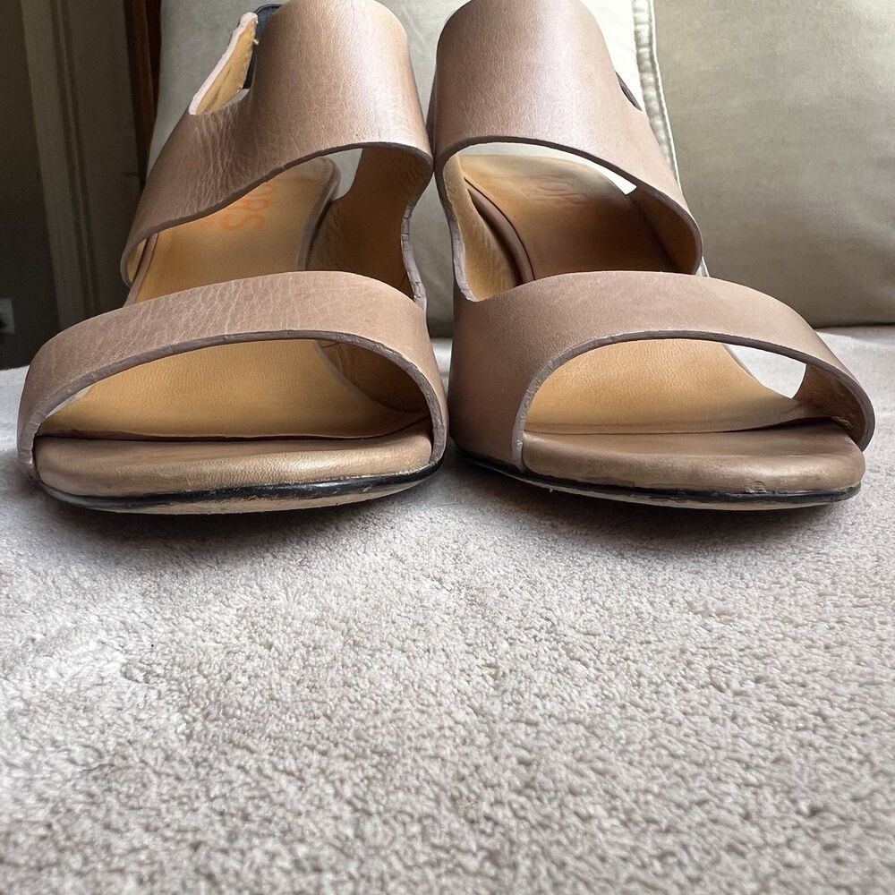 Michael Kors Tan Leather Slingback Heeled Sandal‎ Heels Women 8.5 M Designer - Picture 10 of 16